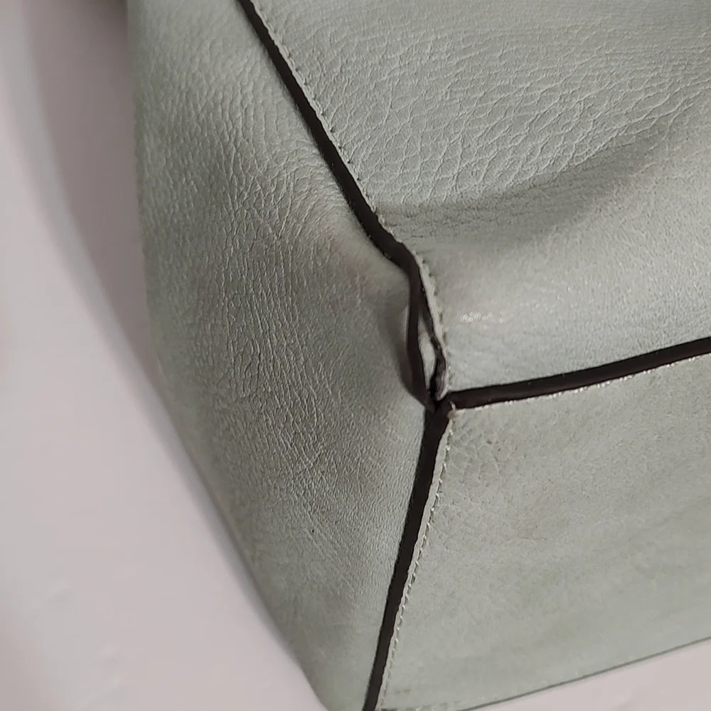 Seafoam Green Satchel / Shoulder  Bag W/Bow Large Bag